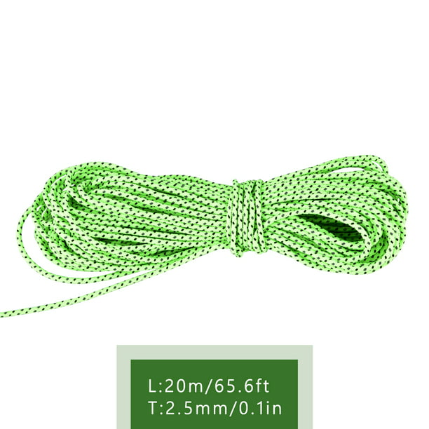 20m Outdoor Camping Tent Awning Reflective Guyline Rope Guy Line Cord Paracord for Tent Awning Tent Rope Use Tent Rope